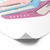 Essen schlafen lesen poster (Ecke)