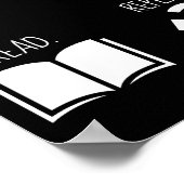 Essen. Schlafen. Lesen. Wieder von vorne. Poster (Ecke)