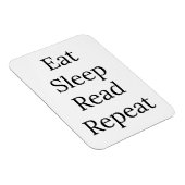 Essen, schlafen, lesen, wiederholen magnet (Rechte Seite)