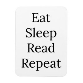 Essen, schlafen, lesen, wiederholen magnet