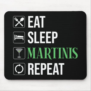 Essen. Schlafen. Martinis. Wiederholen. Mousepad