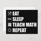 Essen. Schlafen. Mathematik beibringen. Wieder von Postkarte (Vorne/Hinten)