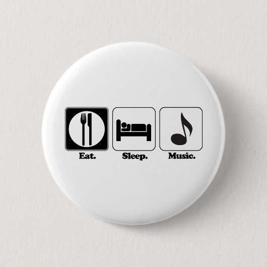 essen schlafen musik button (Vorderseite)