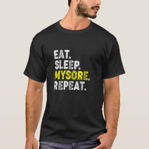 Essen Schlafen Mysore Yoga Wiederholen! Lustiger M T-Shirt