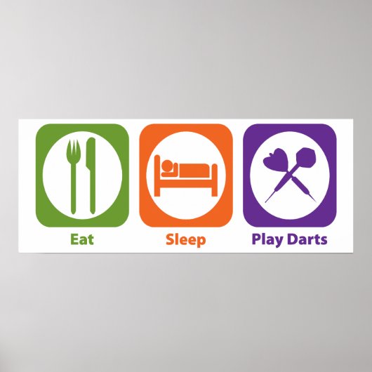 Essen schlafen Play Darts Poster (Vorne)