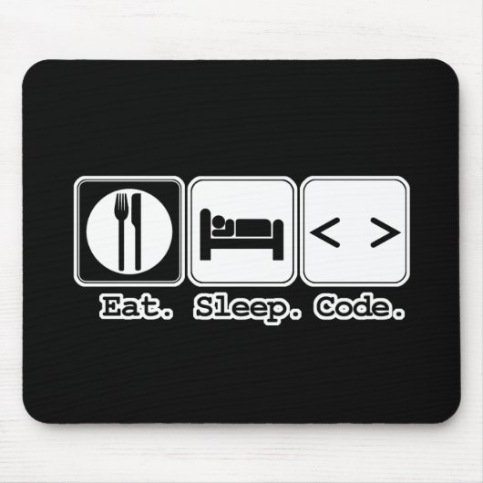 essen schlafen programmieren mousepad (Vorne)