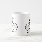 Essen, schlafen, RAD! Motivierend Wörter für Biker Kaffeetasse (Mittel)