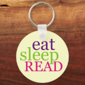 Essen, schlafen, READ - Retro Schlüsselanhänger (Vorderseite)