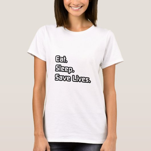Essen. Schlafen. Rett Leben. T-Shirt (Vorderseite)
