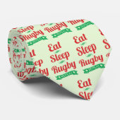 Essen, Schlafen, Rugby, Wiederholen Sie Rugby-Kraw Krawatte (Gerollt)