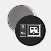 Essen. Schlafen. RV! Magnet (Vorderseite/Rückseite)
