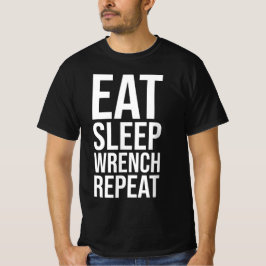 Essen, Schlafen, Schlüssel, Wiederholen - Weiße Ve T-Shirt