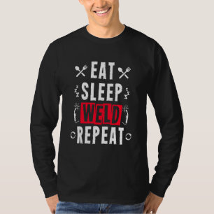 essen schlafen schweißen wiederholen Flame Metalsm T-Shirt