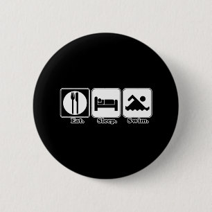 essen schlafen schwimmen button