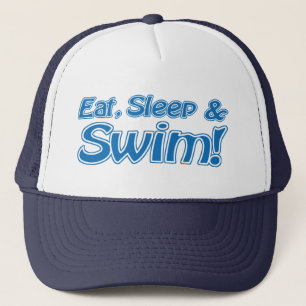 Essen, schlafen & schwimmen! Kappe