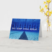 ESSEN. SCHLAFEN. SCHWIMMEN. WIEDER VON VORNE. SCHW KARTE (Gelbe Blume)