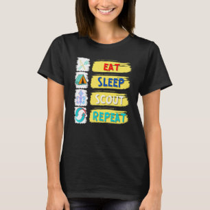 Essen Schlafen Scout Wiederholen Einzigartiges Sco T-Shirt