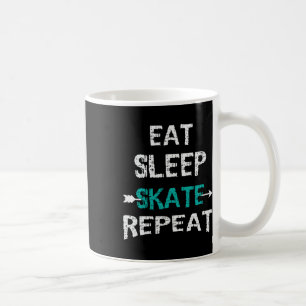 Essen Schlafen Skate Wiederholen Eislaufen Hockey Kaffeetasse