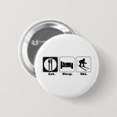 essen schlafen skifahren button (Vorne & Hinten)