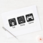 Essen, schlafen, Spiel Rechteckiger Aufkleber (Umschlag)