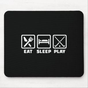 Essen Schlafen Spielen Feldhockey Mousepad
