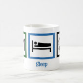Essen schlafen spielen Fußball Kaffeetasse (Mittel)