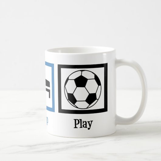 Essen schlafen spielen Fußball Kaffeetasse (Rechts)
