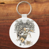 Essen, schlafen spielen Rugby Schlüsselanhänger (Vorderseite)