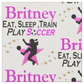 ESSEN, SCHLAFEN, SPIELEN, SOCCER PERSONALISIERT FA STOFF (Nahaufnahme)