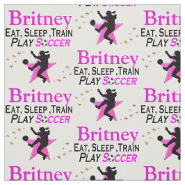 ESSEN, SCHLAFEN, SPIELEN, SOCCER PERSONALISIERT FA STOFF