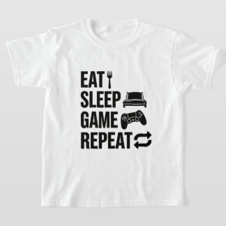 Essen Schlafen Spielen Wiederholen Gaming T-Shirt