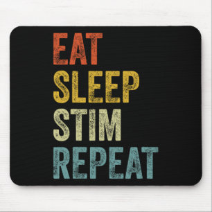 Essen Schlafen Stim Wiederholen Lustig Autismuserk Mousepad