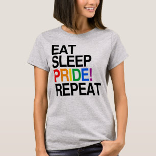 Essen Schlafen Stolz Wiederholen T-Shirt