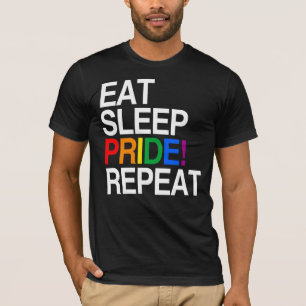 Essen Schlafen Stolz Wiederholen T-Shirt