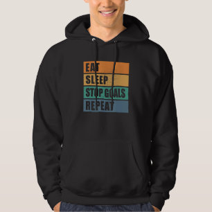 Essen Schlafen Stop Ziele Wiederholen Vintage Torw Hoodie