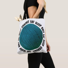 Essen Schlafen Strick & Crochet Fettgarn Handwerk Tasche