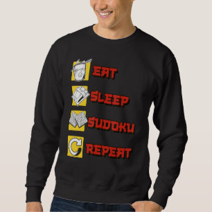 Essen Schlafen Sudoku Wiederholen Sweatshirt