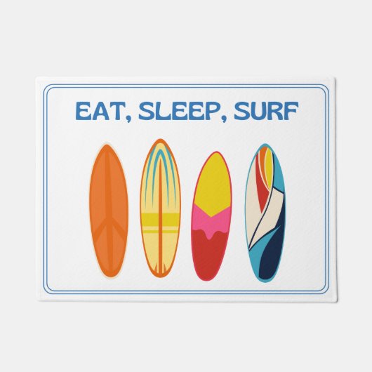 Essen, Schlafen, Surfen - Strandleben Fußmatte (Vorderseite)