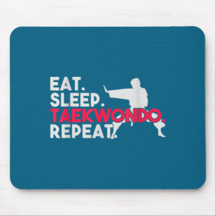 Essen Schlafen Taekwondo Wiederholen Taekwondo Mousepad