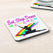 ESSEN, SCHLAFEN, TANZBALLERINA DESIGN UNTERSETZER (Linke Seite)