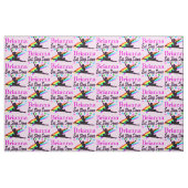 ESSEN, SCHLAFEN, TANZEN PERSONALISIERTER BALLERINA STOFF (Fat Quarter (45,7 x 55,9 cm))