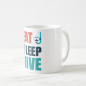 Essen, schlafen, tauchen kaffeetasse (VorderseiteRechts)