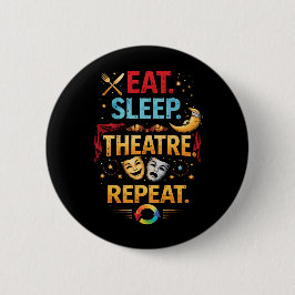 Essen, Schlafen, Theater, Wiederholen Button