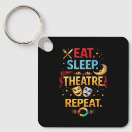 Essen, Schlafen, Theater, Wiederholen Schlüsselanhänger