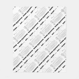 Essen... Schlafen... Think Statistics (Bell Curve) Fleecedecke