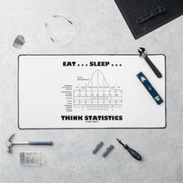 Essen... Schlafen... Think Statistics Bell Curve Schreibtischunterlage