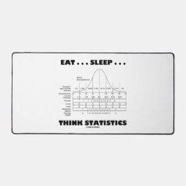 Essen... Schlafen... Think Statistics Bell Curve Schreibtischunterlage