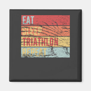 Essen Schlafen Triathlon Wiederholen Magnet