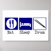 Essen, schlafen, trocken poster (Vorne)