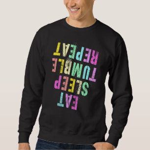 Essen Schlafen Tumble Wiederholung Kleinkind Cheer Sweatshirt